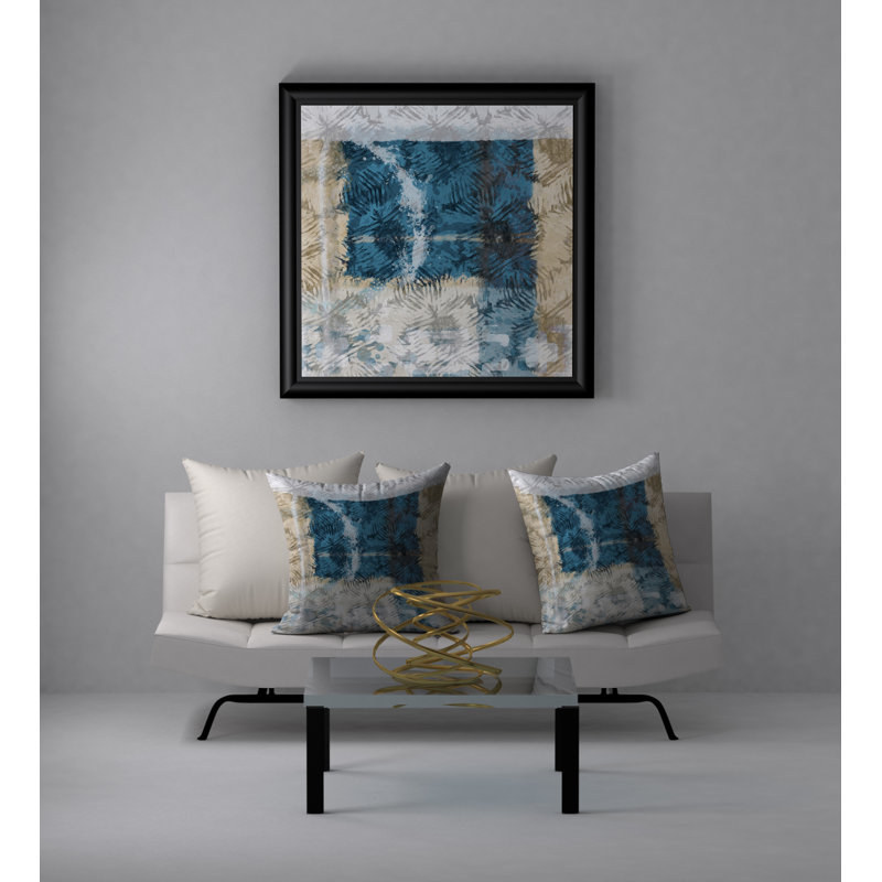Abstract Reversible Throw Pillow, 20" x 20"
