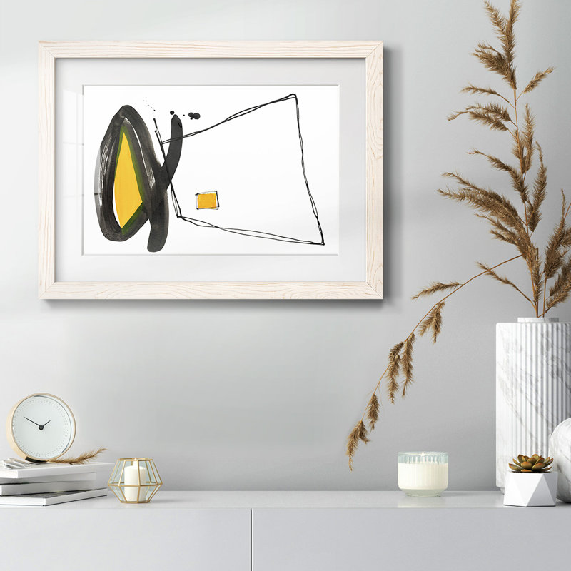 «Think About It III», reproduction encadrée rustique avec tableau mat, H 14 po x l 20 po, Blanc