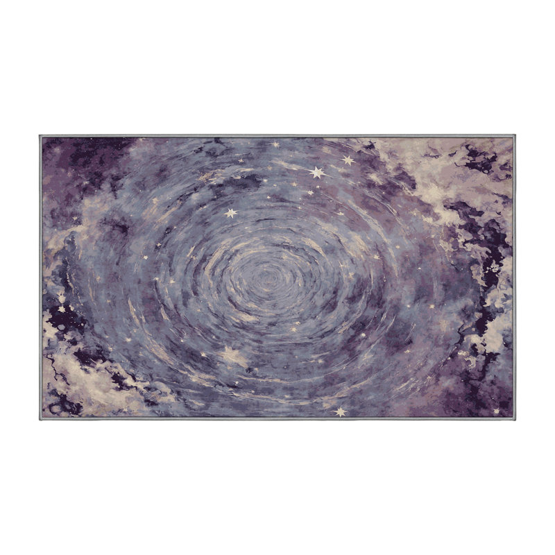 Tapis mauve soyeux et moelleux, Rectangle 4 pi x 6 pi