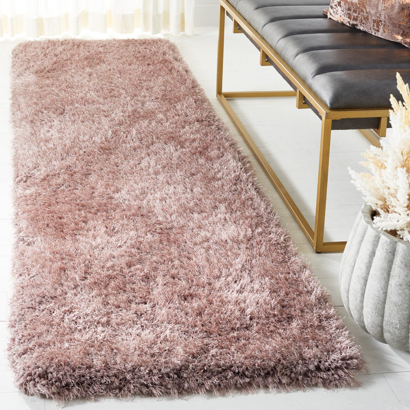 Bevan Luxe Shag Hand Tufted Performance Solid Color Rug, Rectangle 5' x 8'