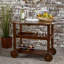Chariot-bar en bois avec revêtement résistant aux intempéries et tiroirs