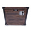 32" Square Concrete Fire Pit Table – 40,000 BTU, Wood-Pattern Brown, Outdoor Patio Heater