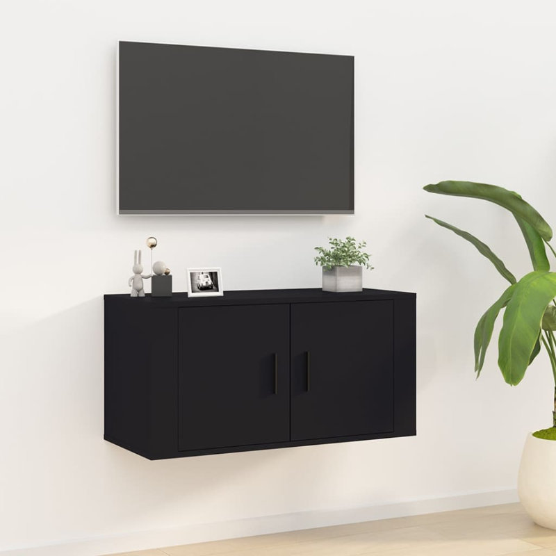 Nataile TV Stand, 15.8" H x 22.4" W x 13.6" D, White