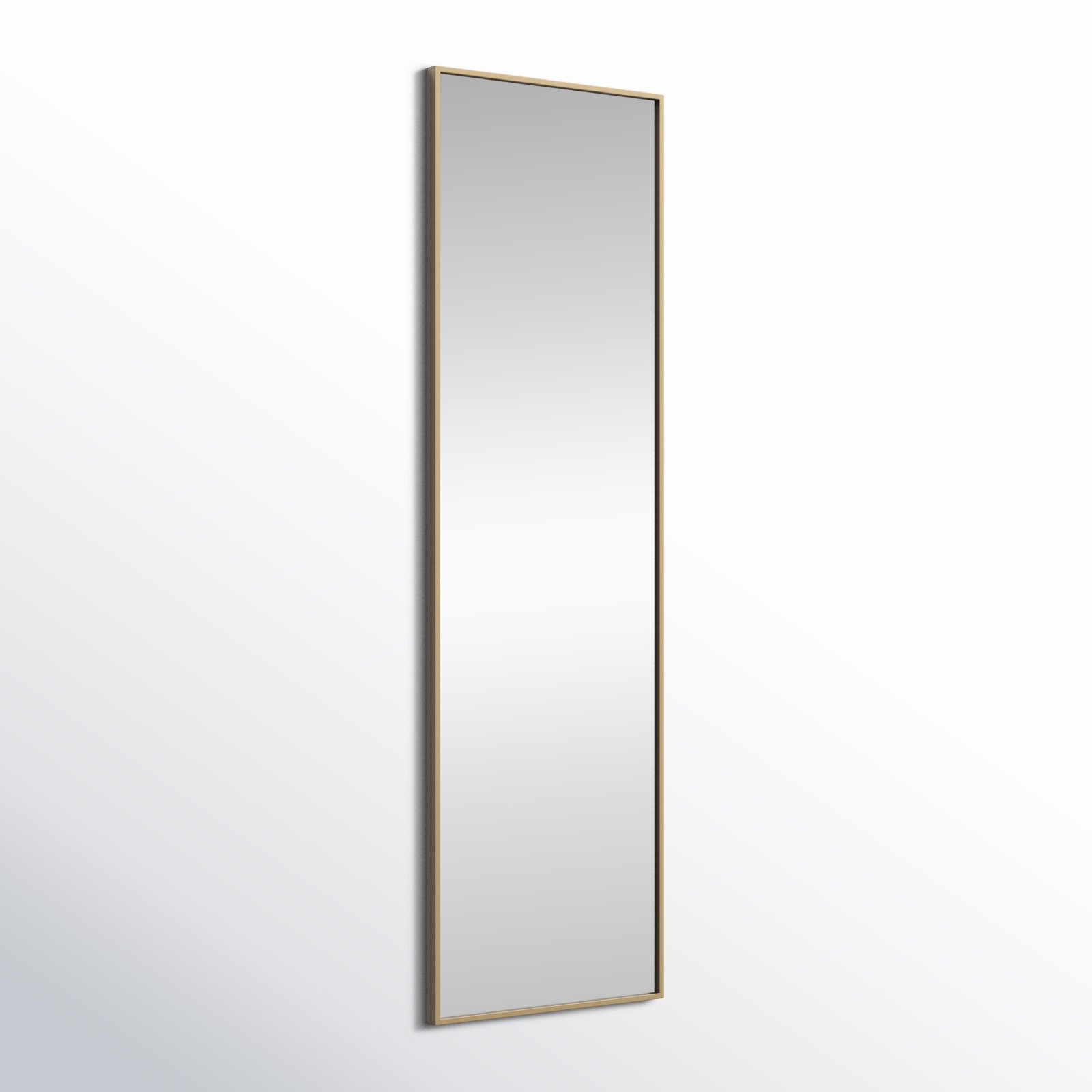 Sabine Metal Rectangle Wall Mirror, 60" x 18", Brass