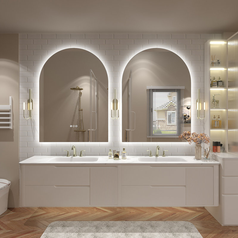 Aevar LED Lighted Wall Mirror, 38" x 28"