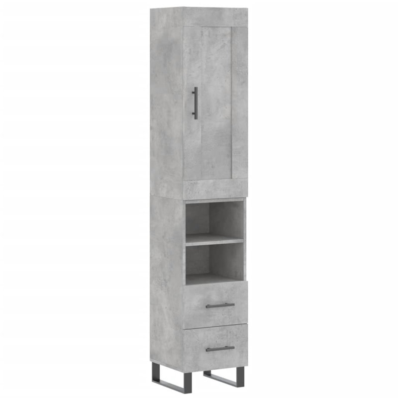 34.5cm Sideboard, Concrete Grey