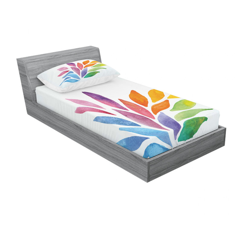 Ensemble de draps Rainbow, Ensemble de draps pour lit simple avec drap-housse