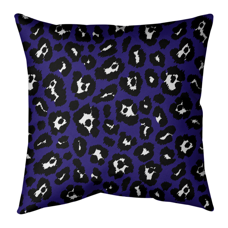 Housse et insert de coussin extérieur Fly, 18" x 18", Mauve / noir / blanc