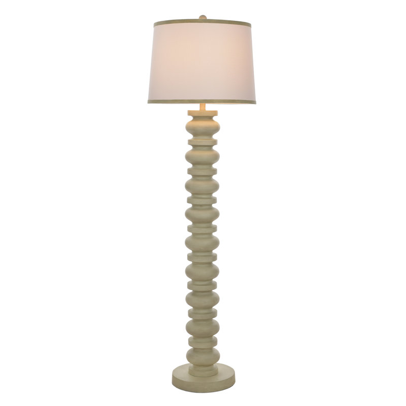Lampe sur pied Abbott Poly - ivoire Pettye - abat-jour blanc, Ivoire Pettye