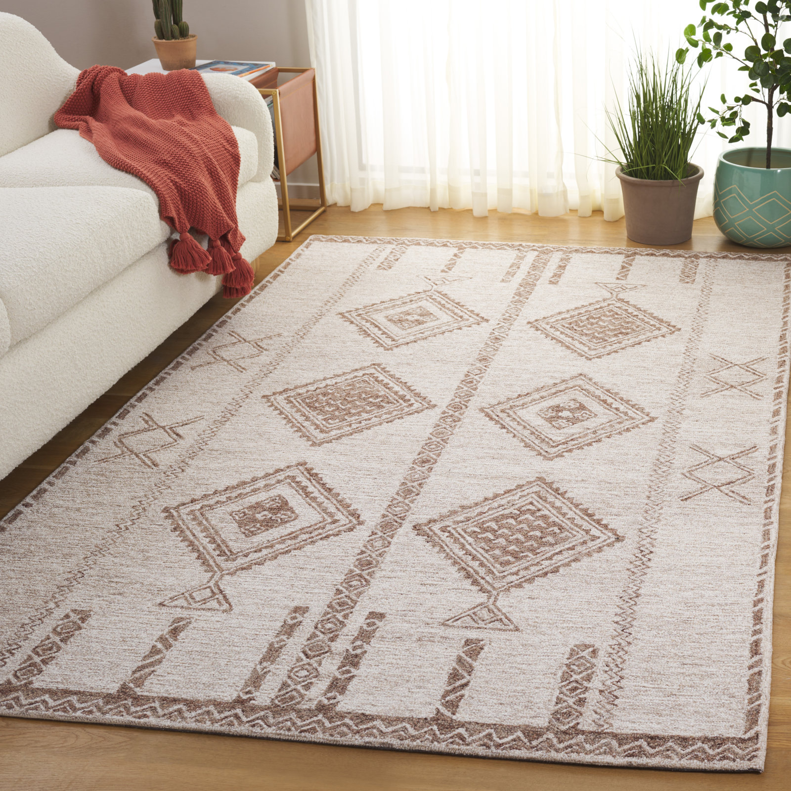 Uriel Hand-Tufted Moroccan Wool Rug, Rectangle 5' x 8'