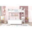 Lit simple superposé au dessus d'un lit double avec bureau-1753050135