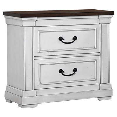 Arneta 2-drawer Nightstand Distressed White