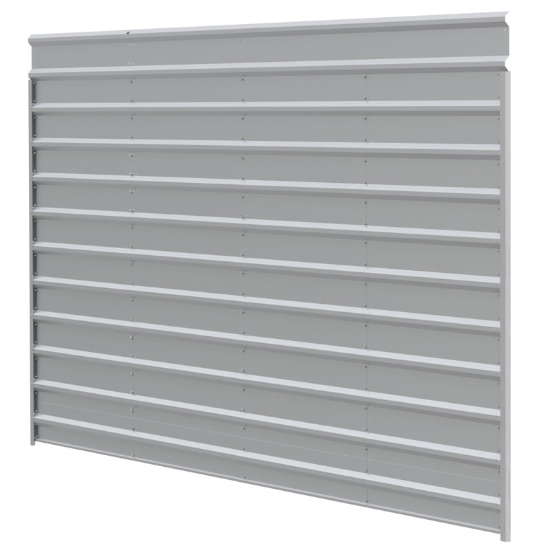 Eggshell Galvanized Steel Carport Enclosure Wall Kit