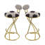 Ensemble de 2 chaises de salle à manger, tabourets de bar rembourrés à imprimé football-18948865-18948876
