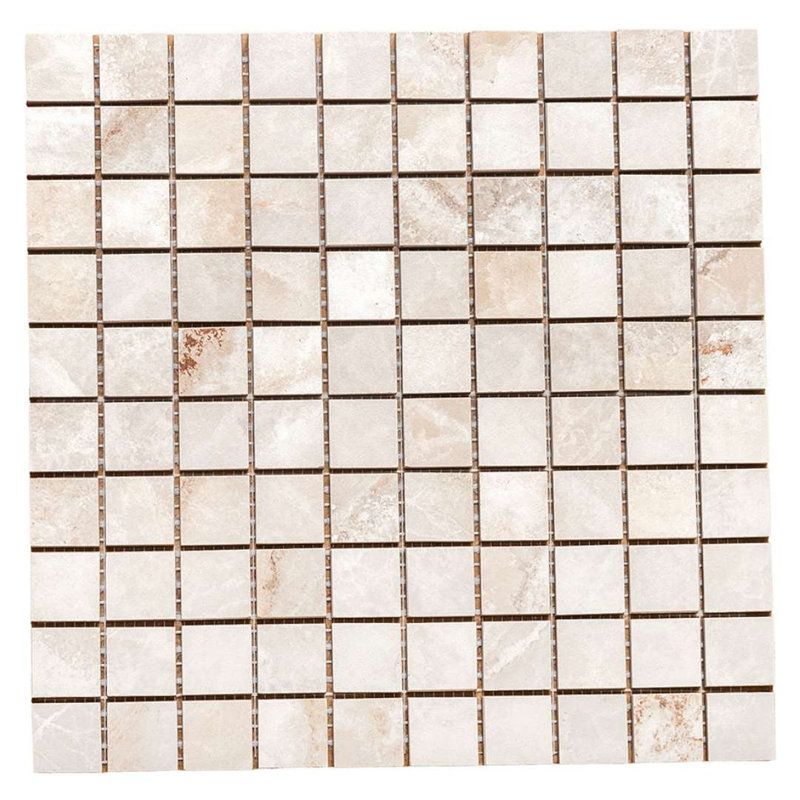 Banff 1" x 1" Matte Porcelain Floor and Wall Tile, Onice Bianco