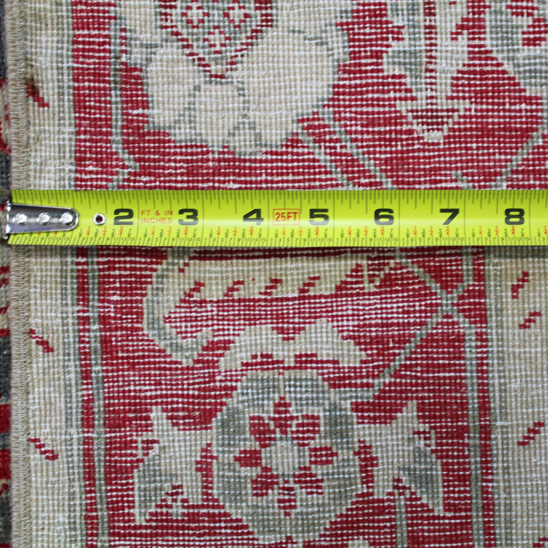 Tapis unique en laine / coton tissé à la main des années 1920 de 3 pi 5 po x 5 pi 1 po Agra