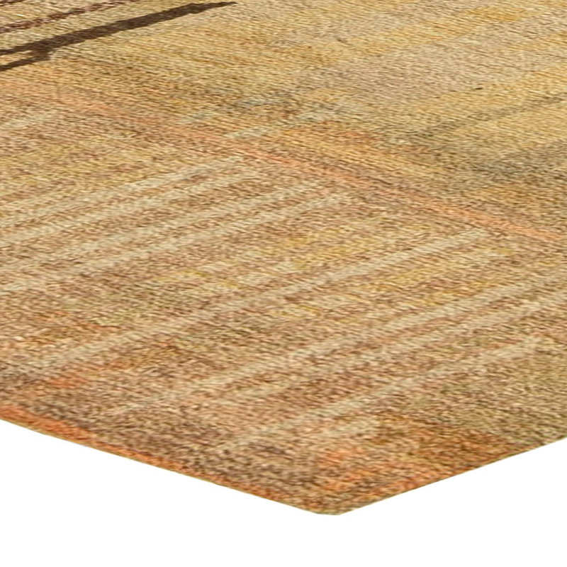 Tapis beige vintage en laine fait à la main Samarkand Vintage 5 pi 5 po x 8 pi 7 po