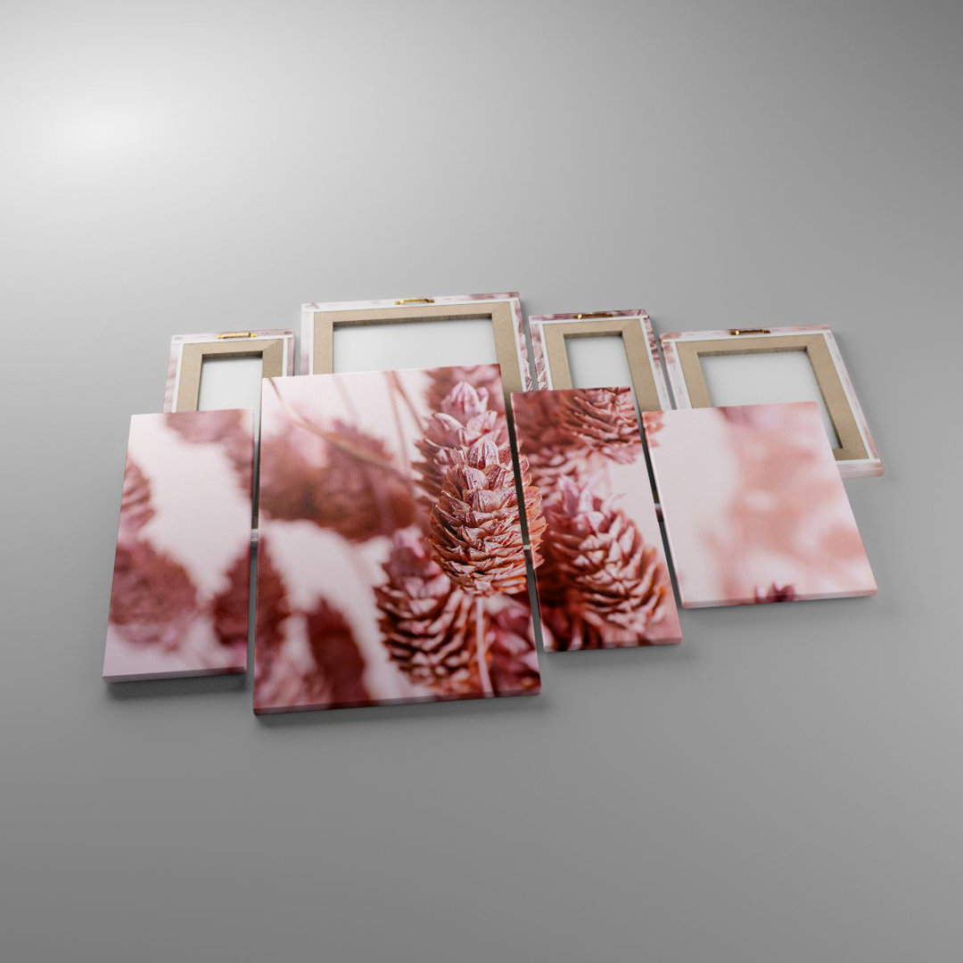 4-tlg. Leinwandbilder-Set Dried Flower Eco