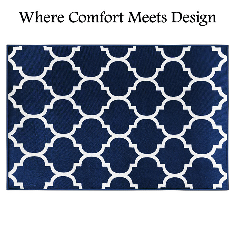 Oriental Machine Tufted Shag Area Rug, Rectangle 80 x 150 cm