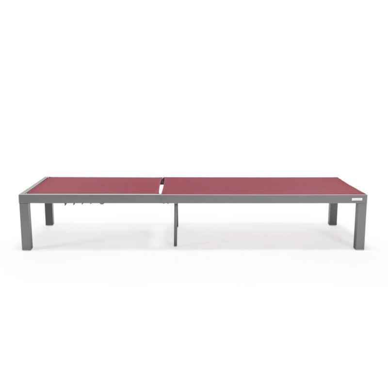 Marlin Modern Aluminum Outdoor Reclining Chaise Lounge - Weather-Resistant Sling Patio Chair for Poolside & Sunbathing