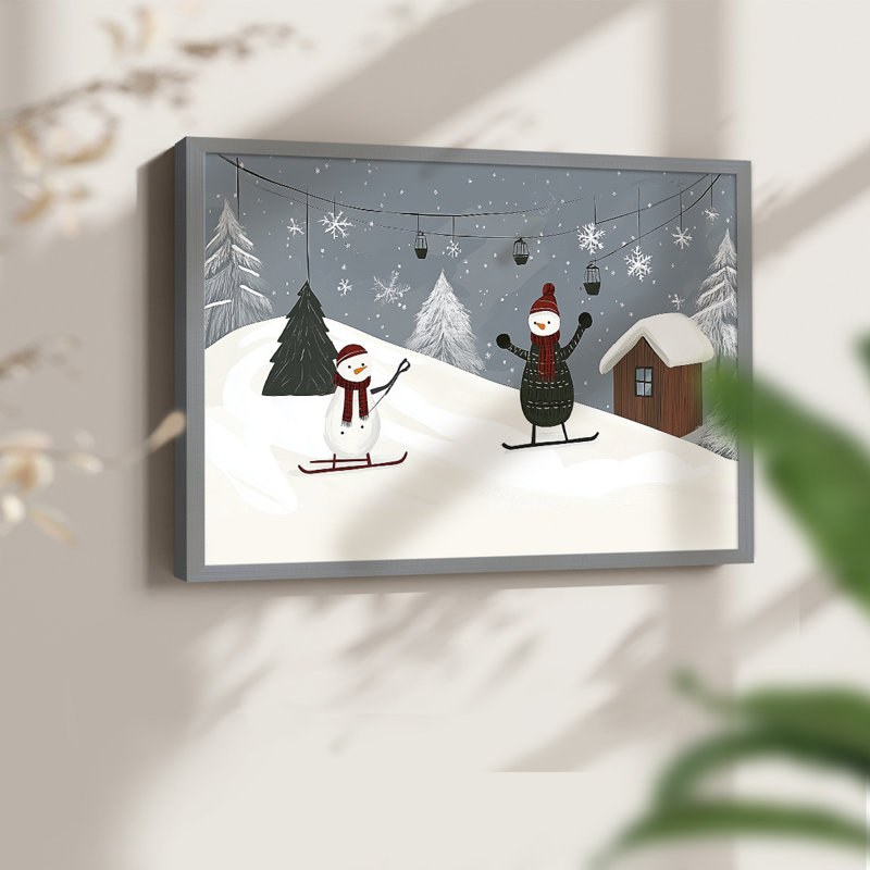 Chirstmas Art-DIX - reproduction encadrée, Gris, H 11 po x l 14 po