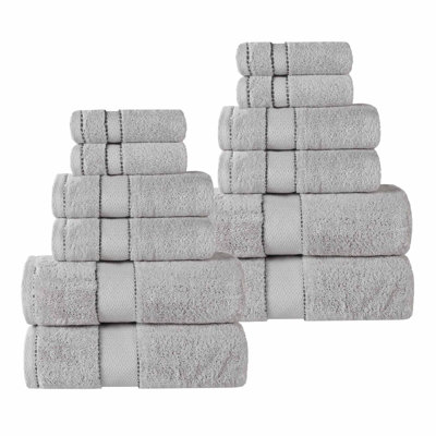 Ensemble de serviettes 12 pièces en coton égyptien Giza
