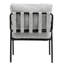 Chaise de chambre à coucher moderne avec cadre en bois naturel, métal noir et revêtement gris, teinture confortable polyvalente-1591312775
