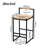 Set Of 2 Bar Stools With Woven Paper Rope Seat And Back