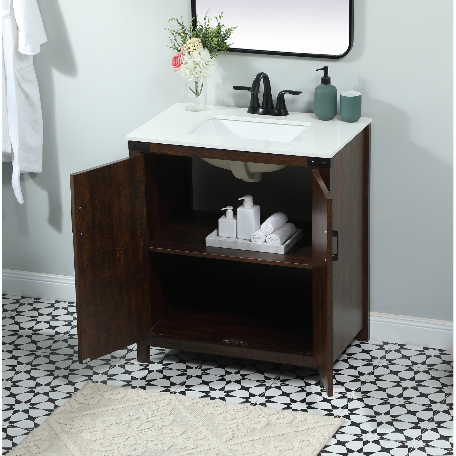 Slayton 30'' Single Bathroom Vanity, Expresso