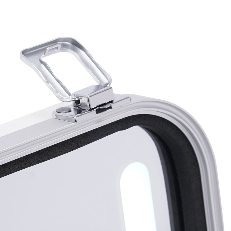 Trousse de maquillage portable 13 po avec miroir DEL Larencia, Blanc
