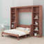 Lit escamotable compact avec bureau et tablettes de rangement-131344251
