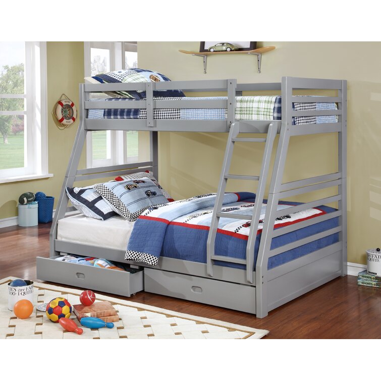 Irvin Twin Over Full Solid Wood Standard Bunk Bed by Harriet Bee