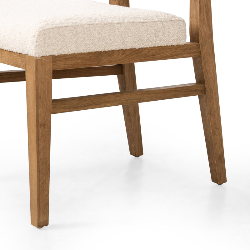 Carlo Upholstered Dining Chair, Cream/Brown, 1_Cream/Brown