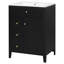 Meuble-lavabo moderne 24 po avec lavabo en céramique, poignées en métal, porte à fermeture en douceur, support de rangement-238632912