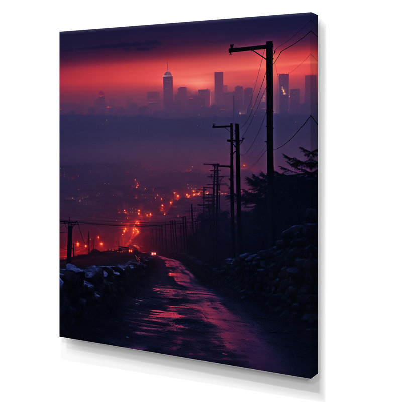 «Nights» de Lalita Ethereal City sur toile, H 44 po x l 34 po x P 1,5 po, Toile tendue