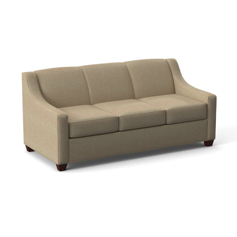 Phillips 76" Sofa Bed with Reversible Cushions, Empire Mahogany, Innerspring, Dorset Taupe