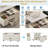 Modern Lift-up Folding Coffee Table With 4 Stools, 2 Drawers And Hidden Storage Space