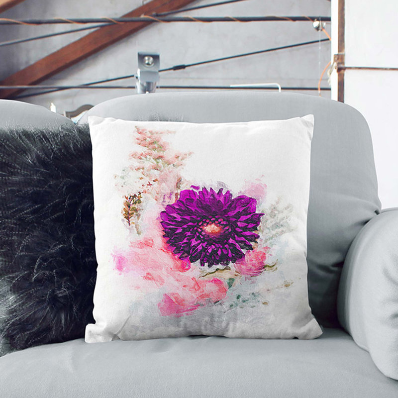 Square Throw Cushion, 40cm H x 40cm W x 15cm D