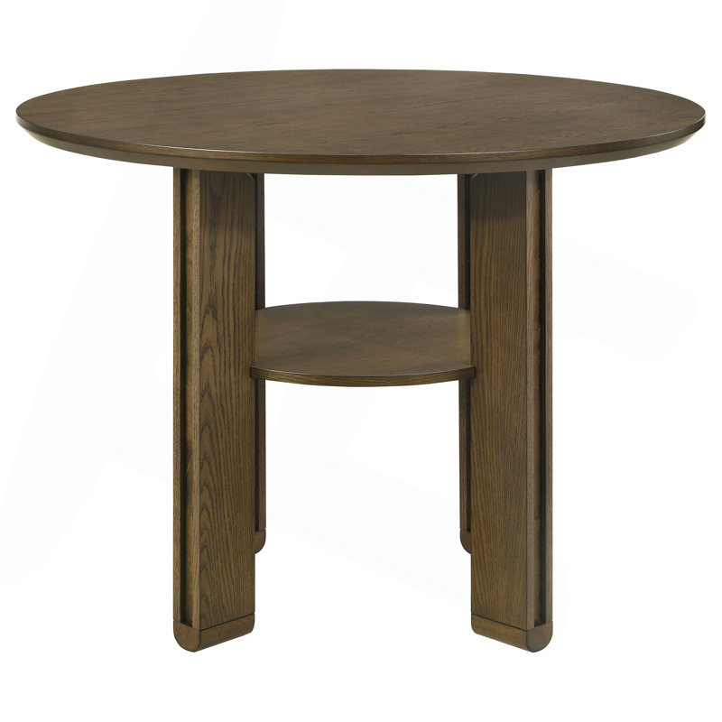 Crispin Brown Round Counter Height Dining Table