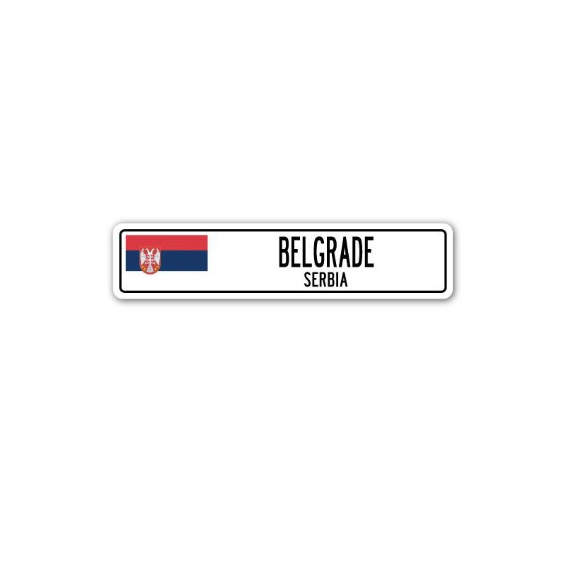 Plaque de rue en aluminium Arvin, H 7 po x l 30 po x P 1 po