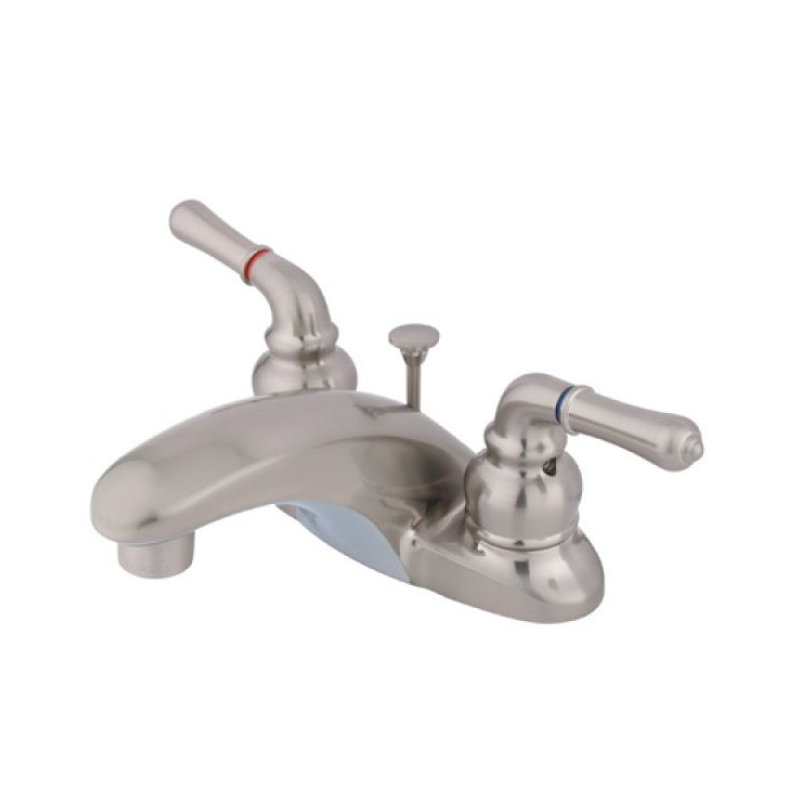 Magellan Centerset Bathroom Faucet with Drain Assembly, Vintage Brass, With Pop Up Drain