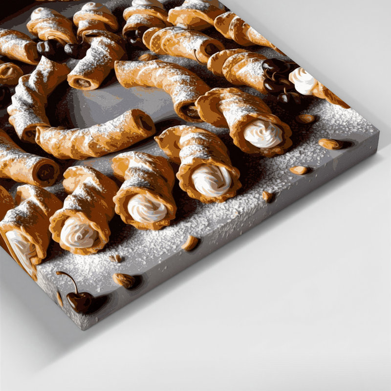 Art mural sur toile, "Desserts cannoli", H 12 po x l 18 po