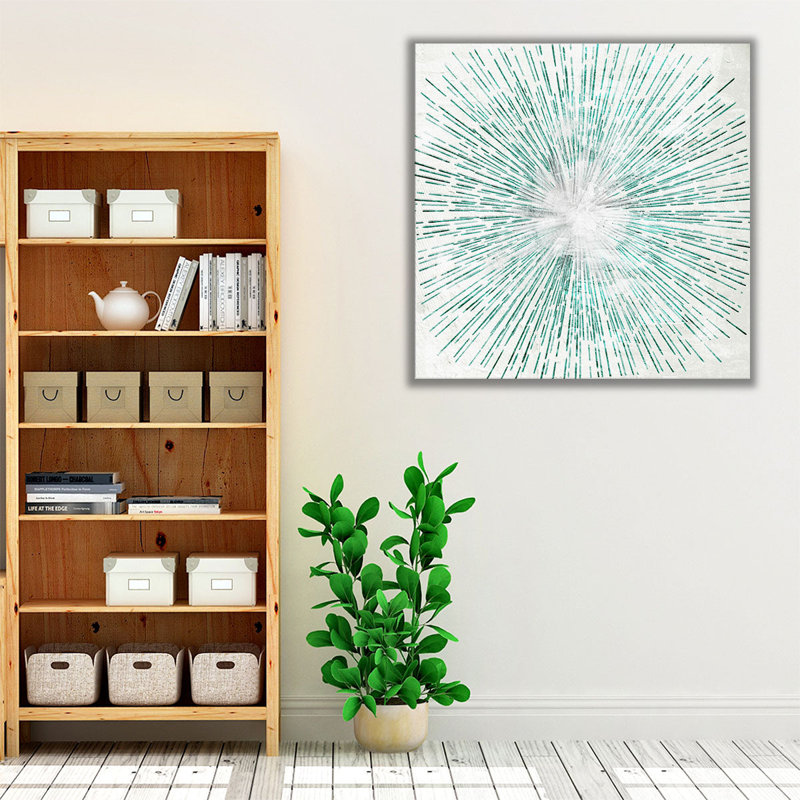 Emerald Burst - reproduction d'art sur toile, H 16 po x l 16 po