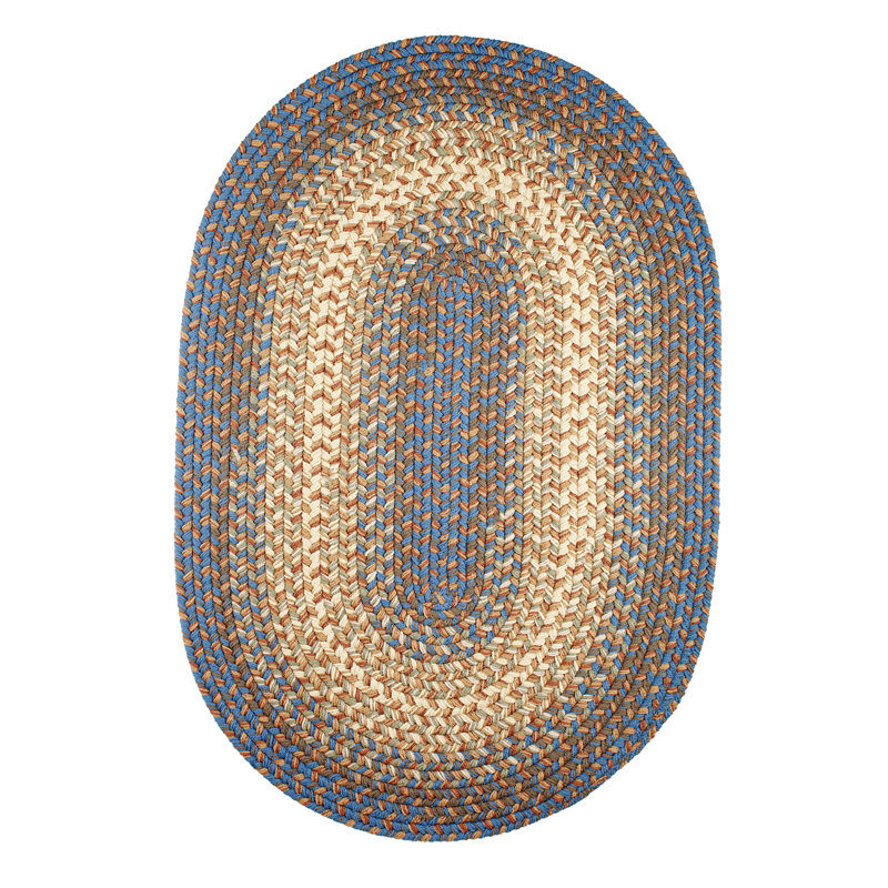 Tapis intérieur / extérieur en polypropylène tressé à la main Deserie, Ovale 2 pi x 3 pi