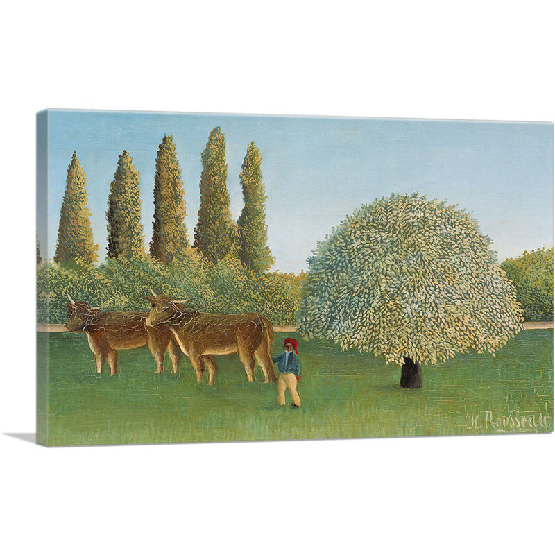 «Meadowland 1910» par Henri Rousseau, reproduction d'art sur toile tendue, H 18 po x l 26 po x P 0,75 po