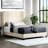Queen Size Platform Bed With Cover And Side Rails Transitional Fabric