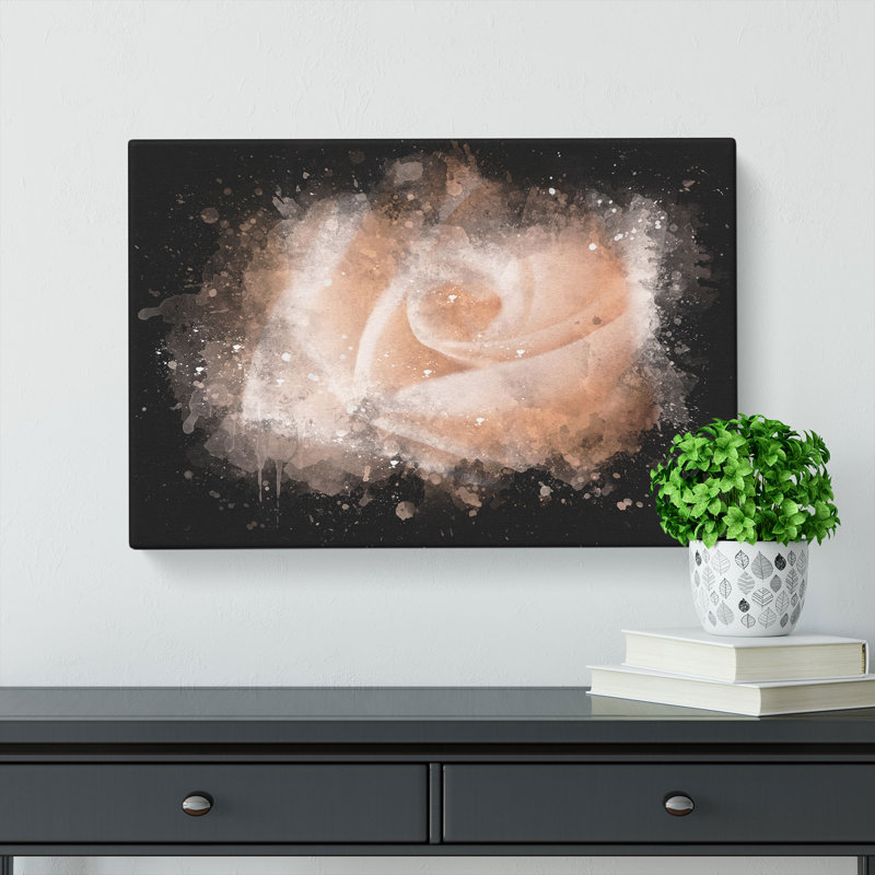 Light Pink Rose - Wrapped Canvas, 60cm H x 91cm W x 3cm D