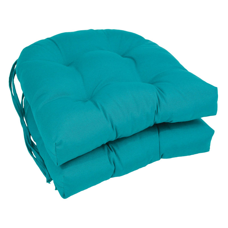 Coussin de chaise de salle à manger d'intérieur de 16 po, Bleu turquoise
