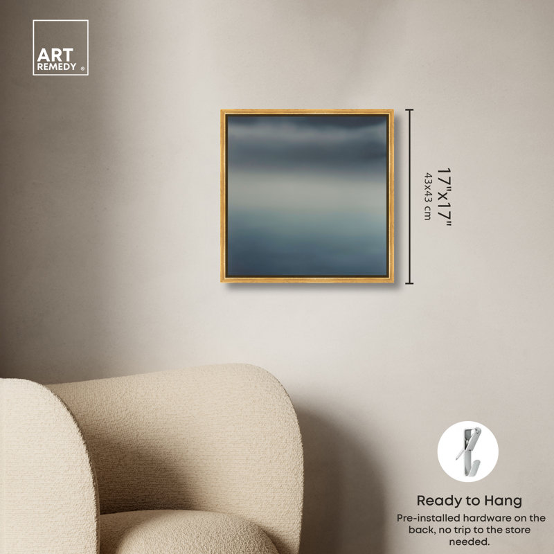 Décoration de bureau Hazy View I , 17"H x 17"W, Gold Frame