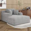 Méridienne surdimensionnée en mousse 48,8 po, canapé-lit rembourré en velours côtelé moelleux avec 3 coussins décoratifs et accoudoirs larges-1240891301